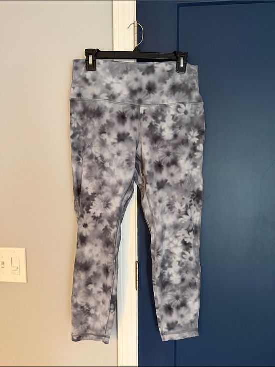 lululemon athletica Pants - lululemon athletica Heather Gray floral Tie-Dye High-Rise Leggings NWOT 12